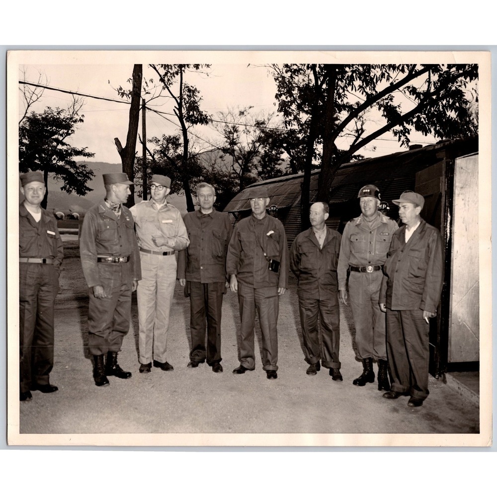 Vintage‎ 1950s Korean War Era US Army Officers Group Photo Military Uniforms